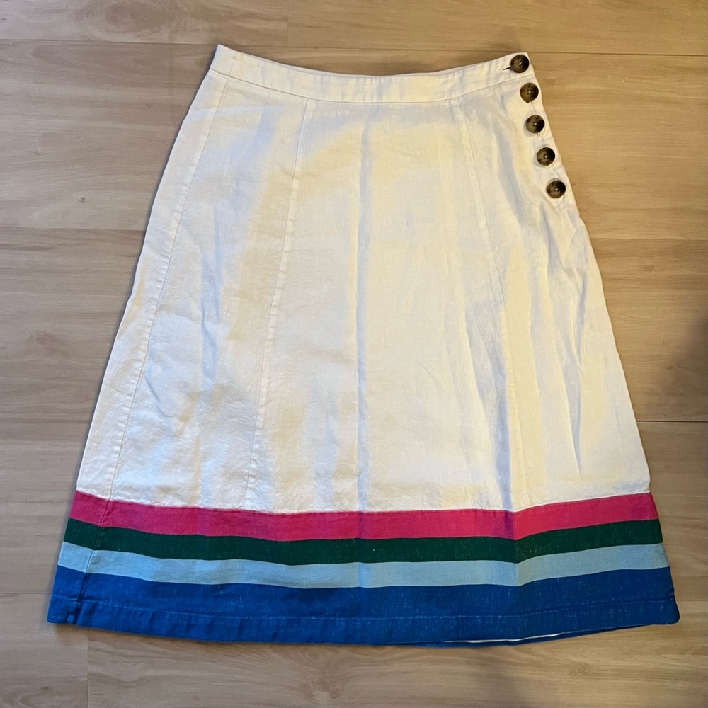 Boden Women’s 10 Linen Blend MIDI Skirt